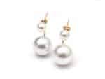 Medium Double Pearl Earrings