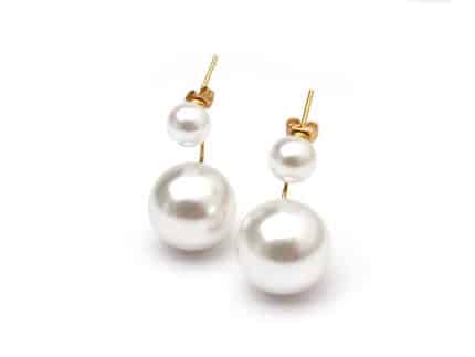 Medium Double Pearl Earrings