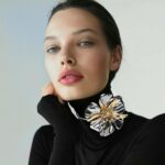 Silver & Gold Flower Choker - Image 2