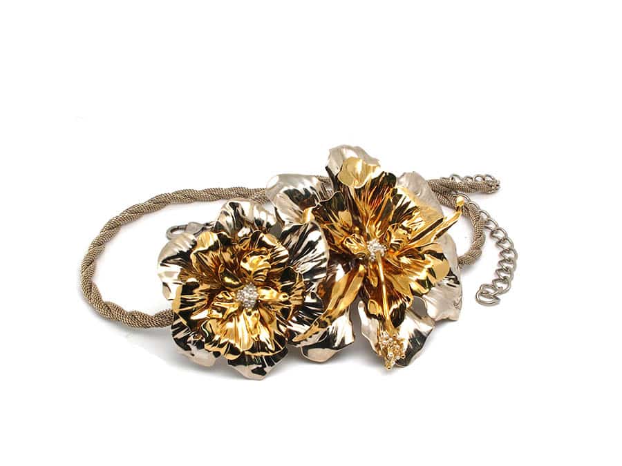 IMG_6902 Silver and gold flower Belt - Image 1