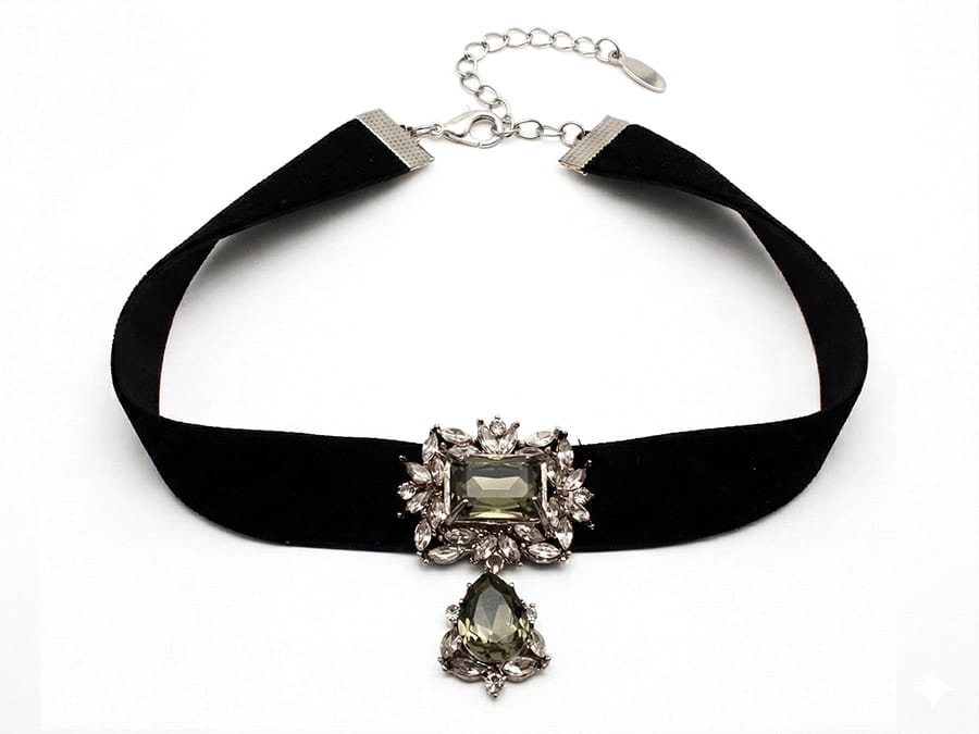 קולר קריסטלים 02 Crystal Bud Choker - Image 1