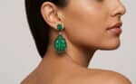 Emerald Drop Earrings - Image 2